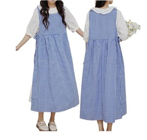 lot 1198432 image: Vintage Style Gingham Maxi Dress with Peter Pan Collar medium - Retail $45