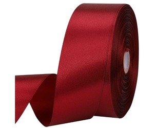 lot 1198433 image: Wide Burgundy Satin Ribbon Roll - Retail $8