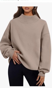 lot 1198445 image: Oversized Mock Neck Sweatshirt 2x - Retail $35