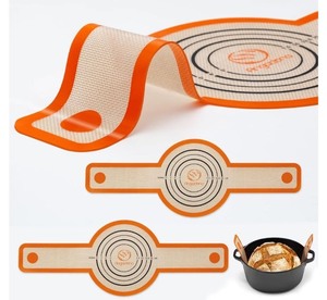 lot 1198450 image: Professional Silicone Baking Mat Set with Measuring Guides - Retail $16