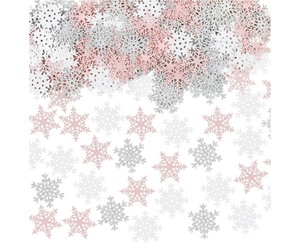 lot 1198454 image: Pink and Silver Snowflake Confetti - Retail $9