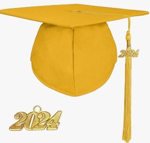 lot 1198471 image: 2024 Graduation Cap with Gold Tassel - Retail $15