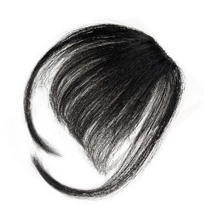 lot 1198473 image: Natural Black Wispy Bangs Hair Extension Clip - Retail $15