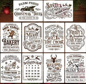 lot 1198474 image: Vintage Christmas Sign Collection - Holiday Decor Set - Retail $45