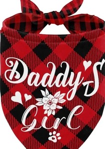 lot 1198500 image: Dog Bandana, Dog Bandana, Dog Scarf Classical Plaid Printing, Dog Scarf Accessories, Dog Bandana Pet Scarf, Pet Scarf Accessories, Christmas Birthday Dog Gift, Daddys Girl (M9) - Retail $12