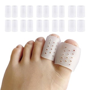 lot 1198504 image: Silicone Toe Sleeves Toe Protectors 20 Pack - Cuttable Soft Gel Toe Protectors Covers, Protect Toe from Rubbing, Ingrown Toenails, Corns, Blisters, Hammer Toes and Other Painful Toe Problems - Retail $7