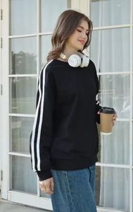 lot 1198511 image: WIHOLL Womens Sweatshirts Oversized Long Sleeve Pullover Striped Shirts Crewneck Fall Outfits Y2K Preppy Clothes Medium  - Retail $19