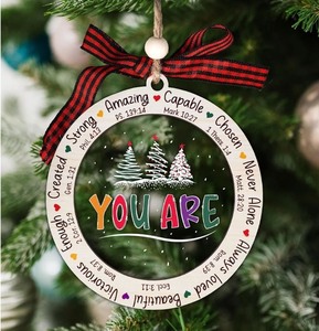lot 1198562 image: Christian Gifts for Women, 2 Layer Christian Ornaments for Christmas Tree, Religious Christmas Ornaments, Religious Gifts, Friendship Ornament, Religious Gift for Friends, Inspirational Ornament 2025 - Retail $9
