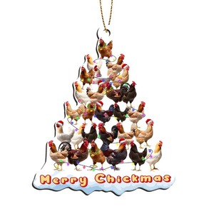 lot 1198573 image: GENANY 2 Side Wooden Christmas Ornaments 2025, Keepsake Gift for Men & Women, Tree Decorations - Retail $7