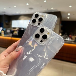 lot 1198577 image: JAMCAVOR Designed for iPhone 12 Pro Max Case Clear, Laser Cute Feather Phone Case Daily Drop Protection, Shockproof Soft TPU & Soft Hard Bumper Cover, Water Ripple SINGLE - Retail $8