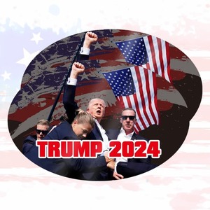lot 1198578 image: Trump 2024 Campaign Oval Magnets  - Retail $5