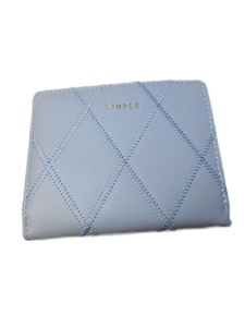 lot 1198582 image: Sunwel Fashion Girls Cute Quilted Bifold Wallet Small Zipper Wallet Cash Pocket Coin Purse Card Holder ID Window Purse for Women (BLUE) - Retail $9