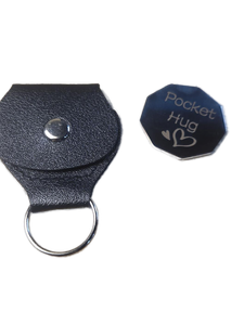 lot 1198594 image: janixik Pocket Hug Long Distance Relationship Gifts - Stainless Steel Double Sided Motivational Gift with Keychain - Retail $7
