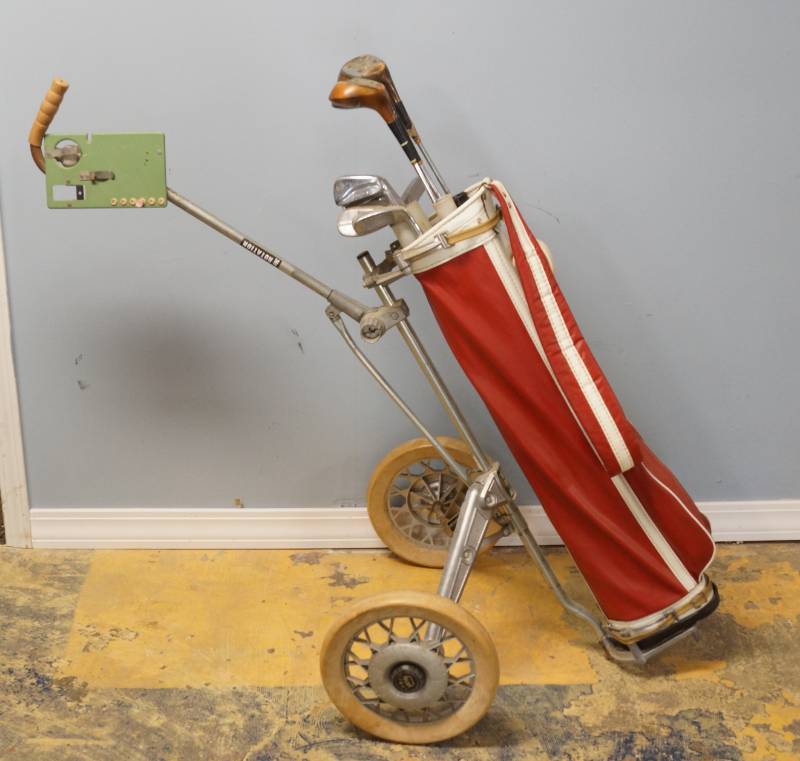 Vintage golf outlet bag cart