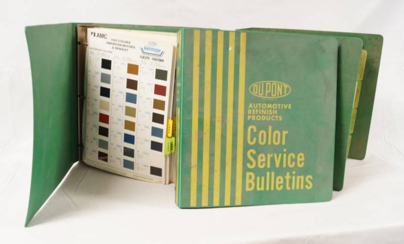 lot 1405 image: Lot of Automotive Paint Samples Notebooks - 1970s, 1980s, 1990s - maybe more