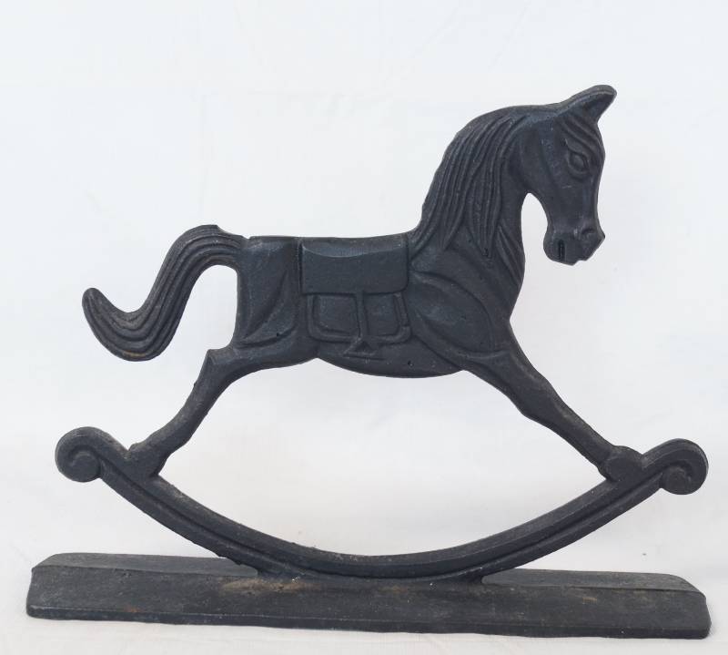 lot 3432 image: Collectible Metal Rocking Horse