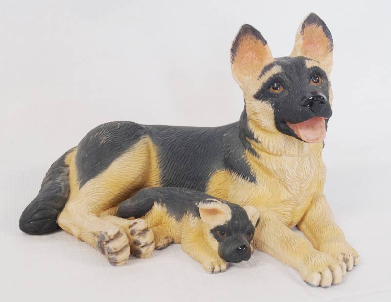 lot 3441 image: ENESCO - Purebred Pets Figurine - German Shepherd and Pup - so cute