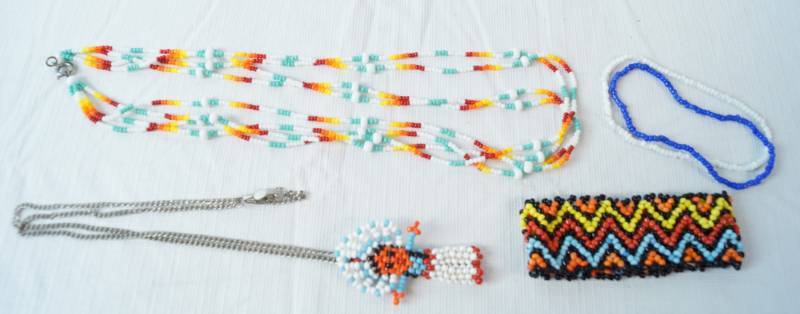 lot 3454 image: Lot of Native American Style Beaded Jewelry - Remember the one with the little Indian on it So Cute