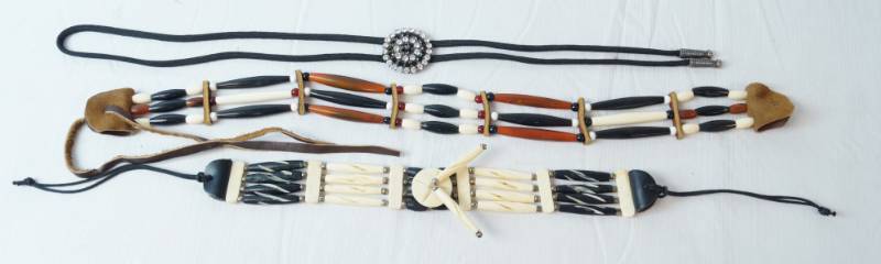 lot 3456 image: Lot of Native American Style Necklaces and a Bolo Tie - These are very collectible and nice