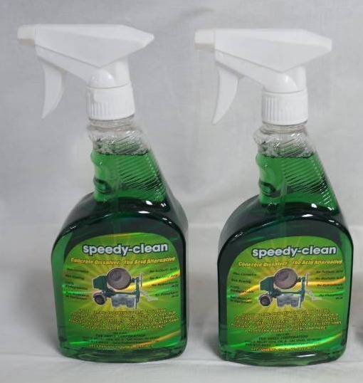 lot 2203 image: Lot of 2 bottles - Concrete  Dissolver - speedy clean - Acid Alternative - NEW