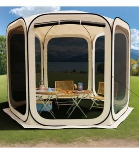 lot 5026 image: Pop-up Screen House Tent, Portable Screen Room Camping Canopy Tent Instant Screen Tent Ultimate Outdoor Shelter with Carry Bag for Patio, Backyard, Garden and Outdoor Activities, 10x10