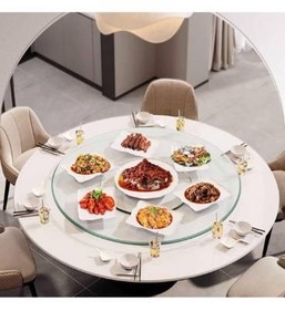 lot 5030 image: Glass Lazy Susan Turntable for Dining Table,Tempered Glass