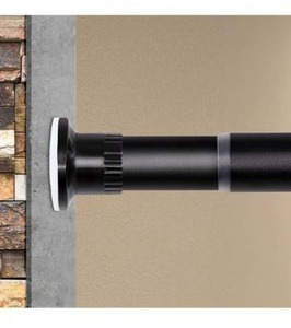 lot 5047 image: Room Divider Tension Curtain Rod,Tension Shower Window Curtain Rod,No Drilling,Very Secure-122-150 Inch,Black