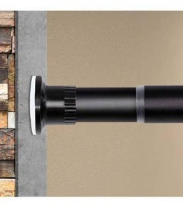 lot 5052 image: Room Divider Tension Curtain Rod,Tension Shower Window Curtain Rod,No Drilling,Very Secure-122-150 Inch,Black