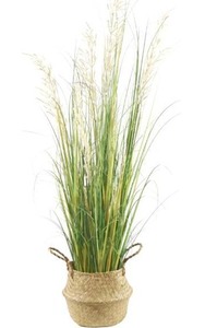 lot 5055 image: Artificial Plant 4ft(47in) Tall Artificial Grass Plant,Faux Plants Indoor Home Decorative Artificial Plants & Flowers in Pot Fake Plant, House Plant Indoor