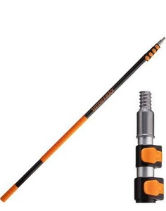 lot 5062 image: 24 ft Long Telescoping Extension Pole  Multi-Purpose Extendable Pole with Universal Twist-on Metal Tip  Lightweight and Sturdy  Best Telescopic Pole for Painting, Dusting and Window Cleaning