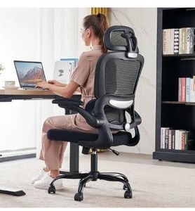 lot 079 image: TRALT Office Chair Ergonomic Desk Chair, 330 LBS Home Mesh Office Desk Chairs with Wheels, Comfortable Gaming Chair, High Back Office Chair for Long Hours (Black)