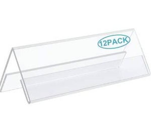 lot 5085 image: Acrylic 12 Pack Name Plates for Desks, AITEE 3x8.5 Clear Tent Name Plate Display for Office Conference, Reusable Name Tent Holder for Business Training Event