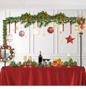 lot 5094 image: Over The Table Rod Stand with Clamps 49-102 Adjustable Metal Balloon Arch Stand Flower Table Arch Suitable for Birthday,Party,Wedding,Xmas Decoration,Black