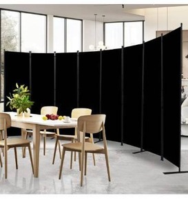 lot 5132 image: Room Divider and Folding Privacy Screens&nbsp8 Panel Wide Room Divider Wall Screen for Room Separtition, Partition Room Dividers Fabric Panel Wall Dividers Freestanding for Office, Bedroom, Studio