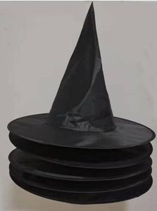 lot 5141 image: 5Pcs Witches Hat,Halloween Witches Hats Decor,For Decoration Of Large Halloween Party Supplies