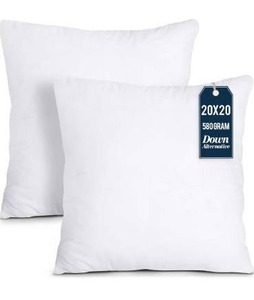 lot 5156 image: Utopia Bedding Throw Pillows Insert (Pack of 2, White) - 20 x 20 Inches Bed and Couch Pillows - Indoor Decorative Pillow