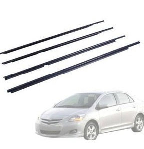 lot 5162 image: 4 Pcs Outer Door Glass Weatherstrip Moulding Compatible with Toyota Yaris 2005-2011 Vitz 2005-2010 68160-52110 68210-52110 68180-52100 68230-52100 Front & Rear Window Molding Trim Seal Belt
