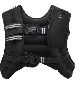 lot 5175 image: ZELUS Weighted Vest, 20lbWeight Vest with Reflective Stripe for Workout, Strength Training, Running, Fitness, Muscle Building, Weight Loss, Weightlifting