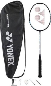 lot 5195 image: YONEX GR 303 Strung Aluminum Badminton Racquet with Half Cover (