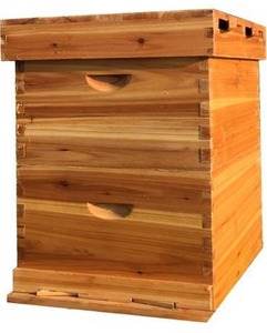 lot 5206 image: 10-Frame Double-Layer Beehive Starter Kit, Beeswax Coated Unassembled Hive with 2 Deep Boxes, Complete Beekeeping Set (Excluding Frames) for Beginners and Experts