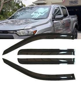 lot 5238 image: 4pcs Outside Mount Style Sun Rain Guard Durable Side Window Wind Deflectors Dark Smoke Vent Window Visors Compatible with 2023-2024 ColoradoCanyon 94218