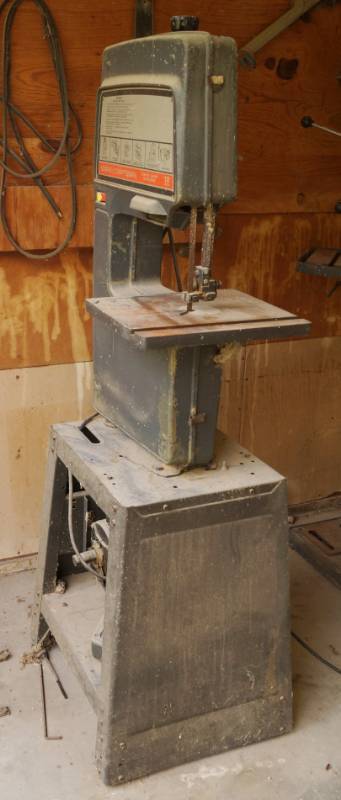 lot 2410 image: Sears Craftsman 12 Band Saw  Sander - with Stand - Extra Saw Blade Bands Included - SEE VIDEO