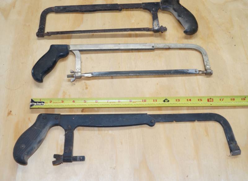 lot 2443 image: 3 Hack-Saw Lot - Hacksaw Bid NOW