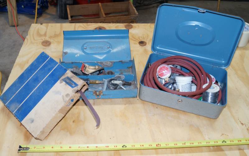 lot 2459 image: Misc Solder Kit - Includes Box & HUGE Roll of Sand Paper