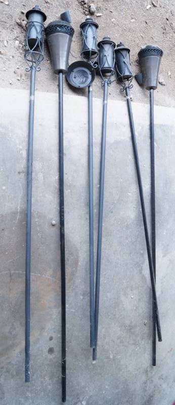 lot 2493B image: Kerosene Lawn Torches