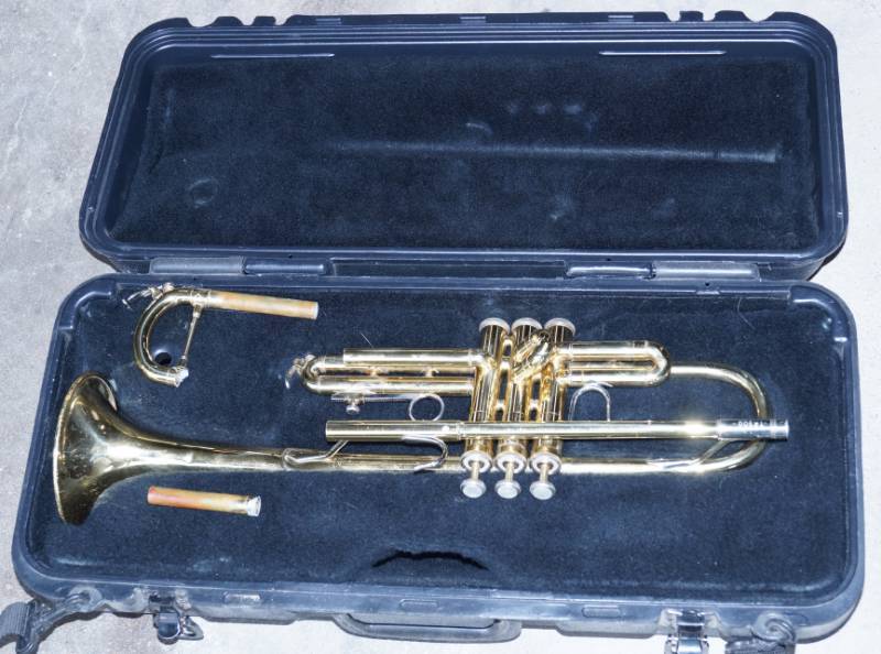lot 2502 image: Bach Brass Trumpet - Made in U.S.A. - with Case