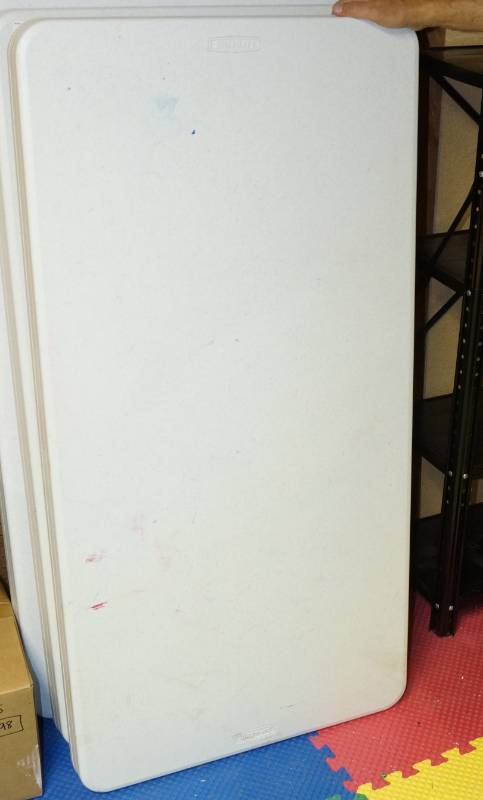 lot 2599 image: Lifetime 4 Foot Folding Table