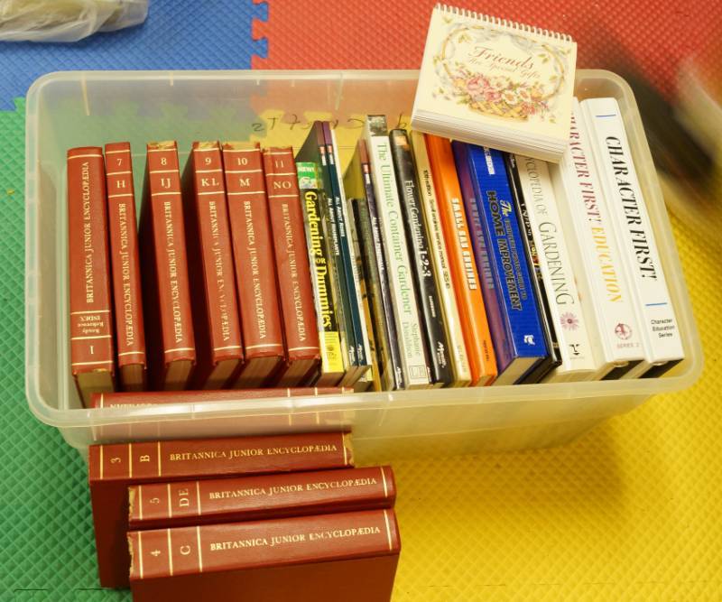 lot 2603 image: Tub of Books Plus a few See pics for titles