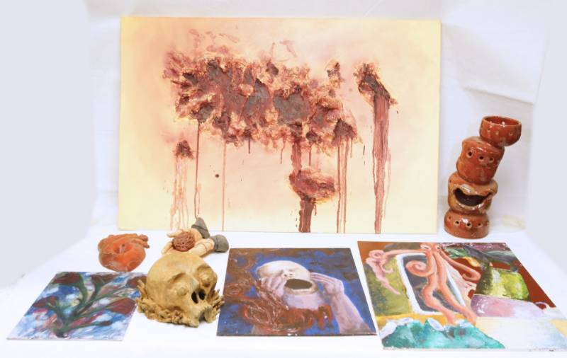 lot 2635 image: Lot of Gory Artwork - PERFECT FOR HALLOWEEN DECOR MUST SEE