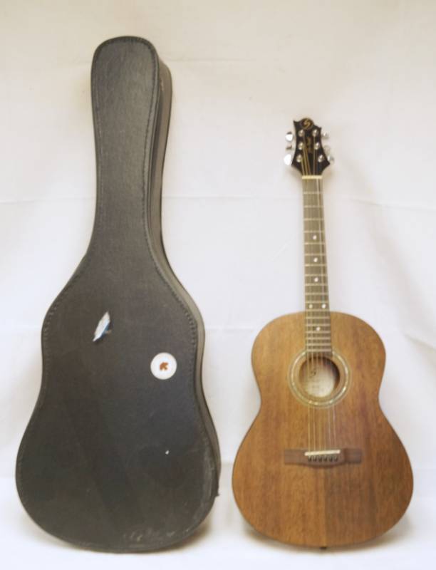 lot 2637 image: Acoustic Guitar - Samick - Greg Bennett - ST9-1SN Natural - Dreadnought - with Case